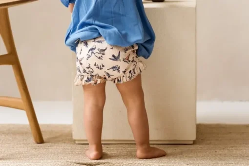 House of Jamie ruffled shorts birds