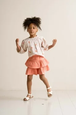 House of Jamie ruffled skirt peach