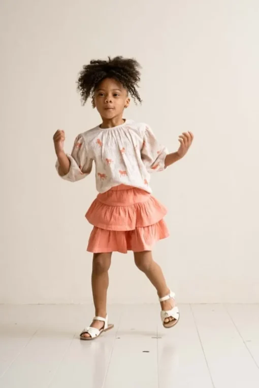 House of Jamie ruffled skirt peach