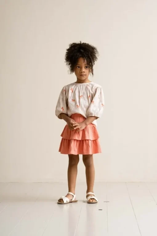 House of Jamie ruffled skirt peach