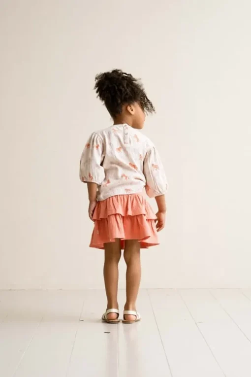 House of Jamie ruffled skirt peach