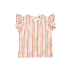 House of Jamie ruffled tee gold stripes