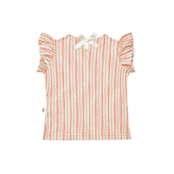 House of Jamie ruffled tee gold stripes