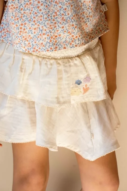 House of Jamie smocked ruffled skirt