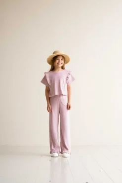 House of Jamie wide ruffle pants badstof lilac