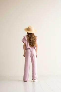 House of Jamie wide ruffle pants badstof lilac