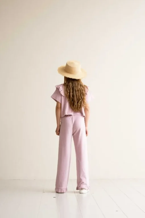 House of Jamie wide ruffle pants badstof lilac