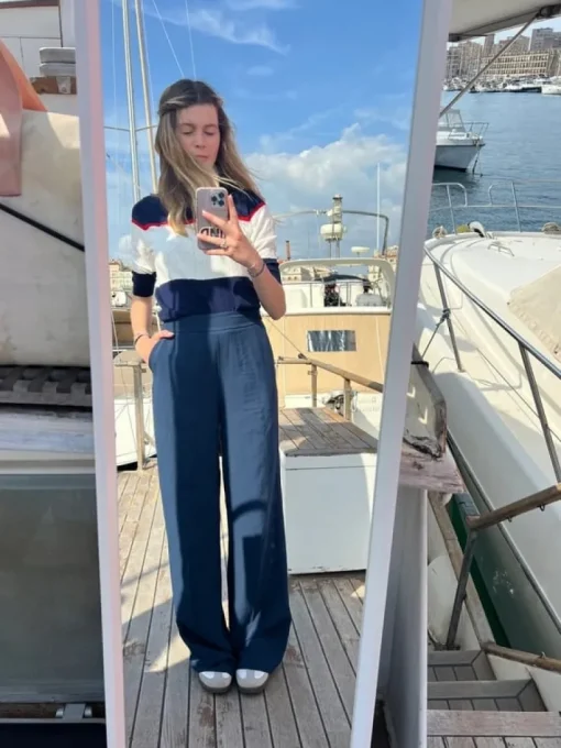 Indee high-waisted linnen broek