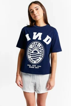 Indee college T-shirt blauw