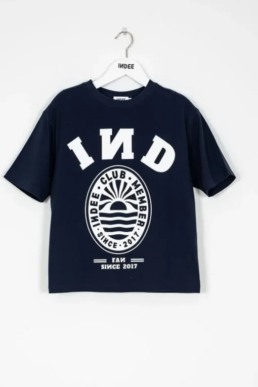 Indee college T-shirt blauw