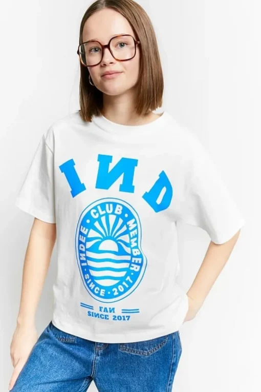 Indee college T-shirt wit