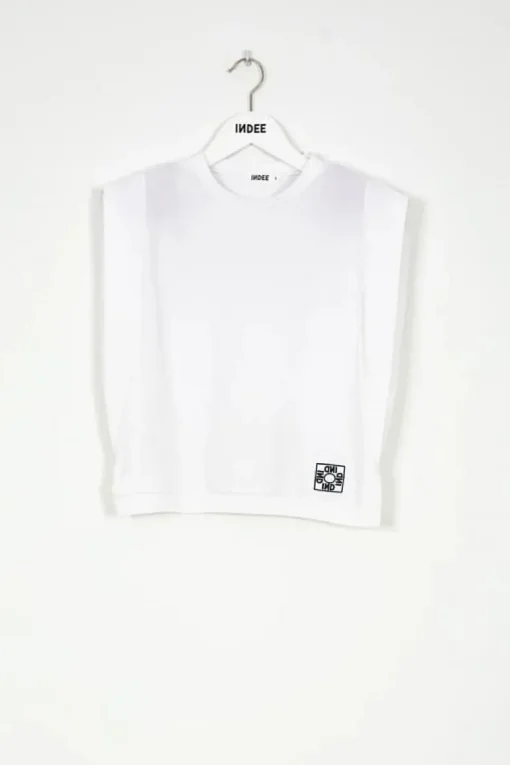 Indee kapmouw T-shirt wit