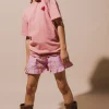 Labo Falla ruche short pink stripe