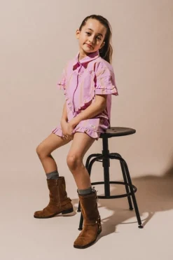 Labo Santel heart blouse pink stripe
