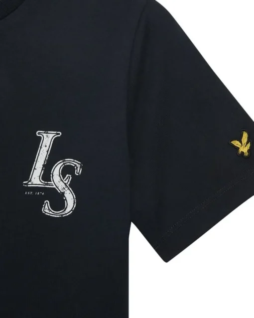 Lyle&Scott backprint LS logo T-shirt Z271