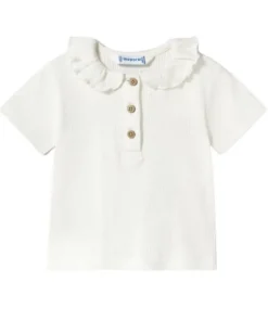 Mayoral baby rib polo met ruche kraag