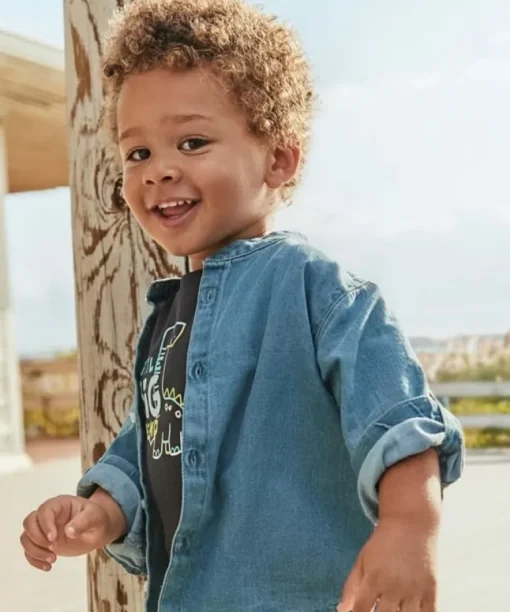 Mayoral baby stretch denim overhemd