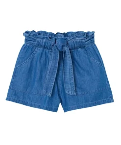 Mayoral denim short met strikcentuur