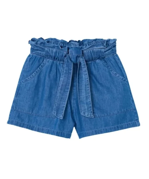 Mayoral denim short met strikcentuur
