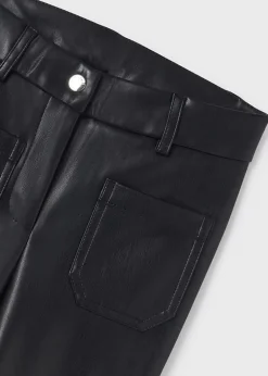 Mayoral leather look flared broek