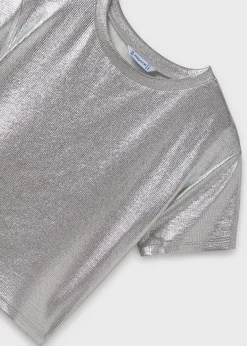 Mayoral metallic T-shirt zilver