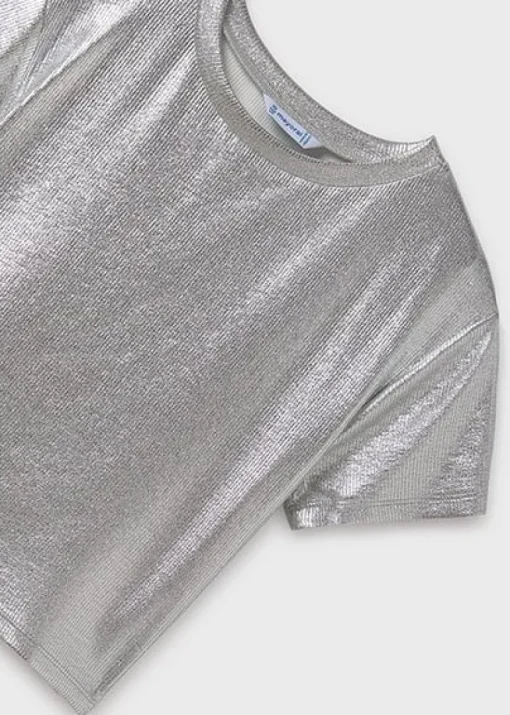 Mayoral metallic T-shirt zilver