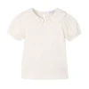 Mayoral T-shirt met broderie kraag en pof-mouw