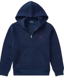 Ralph Lauren basis capuchon vest – donkerblauw
