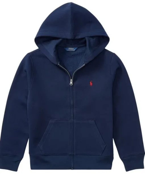 Ralph Lauren basis capuchon vest – donkerblauw