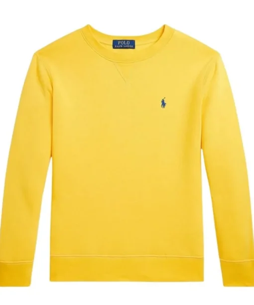 Ralph Lauren basis logo sweater – geel