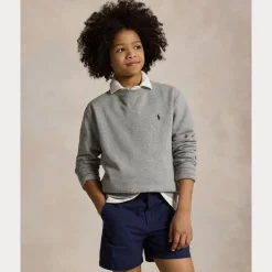 Ralph Lauren basis logo sweater – grijs
