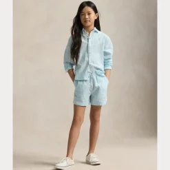 Ralph Lauren gestreepte linnen blouse