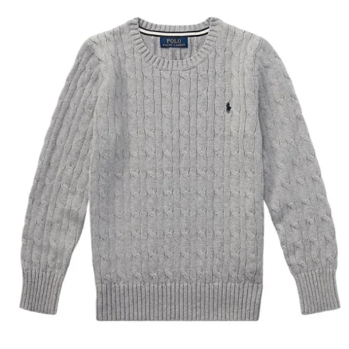 Ralph Lauren kabeltrui grijs
