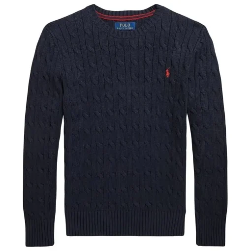 Ralph Lauren kabeltrui navy