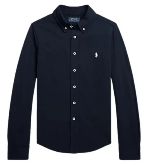 Ralph Lauren piqué overhemd navy