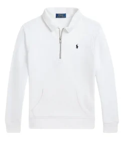 Ralph Lauren polo half zip sweater – wit