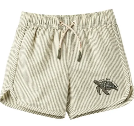 Salted Stories seersucker zwembroek turtle