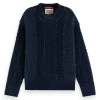 Scotch & Soda chenille gebreide kabel trui