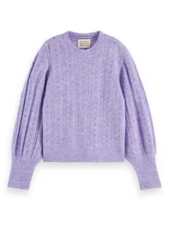 Scotch & Soda gebreide trui met kabel patroon