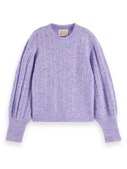 Scotch & Soda gebreide trui met kabel patroon