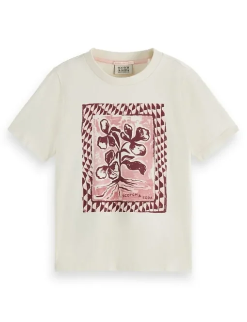Scotch&Soda flower artwork T-shirt