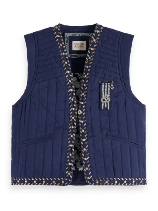 Scotch&Soda gilet met geborduurde details