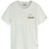 Scotch&Soda linnen T-shirt met artwork
