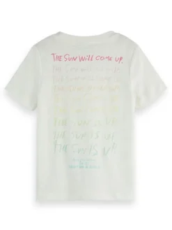 Scotch&Soda linnen T-shirt met artwork