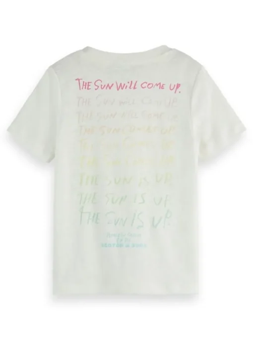 Scotch&Soda linnen T-shirt met artwork