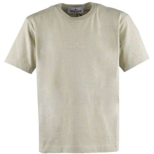 Stone Island geborduurd logo T-shirt V0097