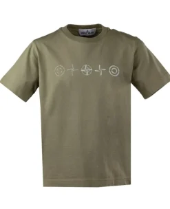 Stone Island kompas backprint T-shirt V009A