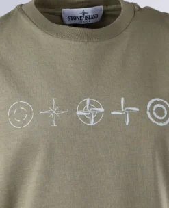 Stone Island kompas backprint T-shirt V009A