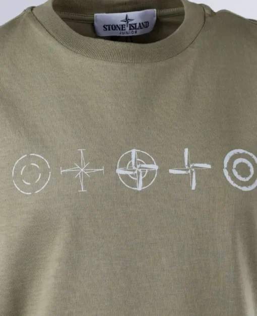 Stone Island kompas backprint T-shirt V009A