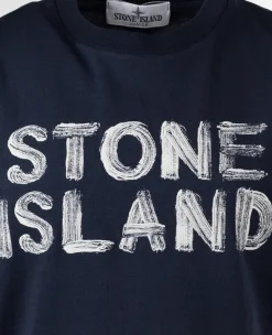 Stone Island T-shirt paint brush logo V0020